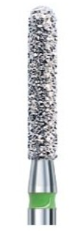 Fresa diamante turbina: W881 cilindro punta redondeada White Tiger (5 uds)